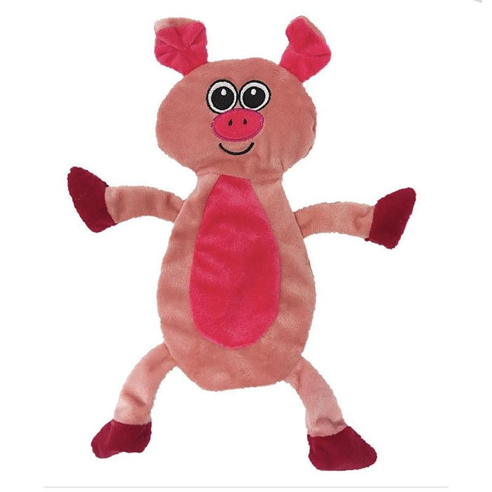 Pig Crinkle Flat Dog Toy