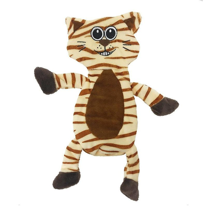 Tiger Crinkle Flat Dog Toy