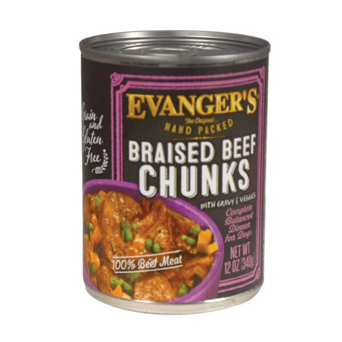 Super Premium Hand-Pack Braised Beef Chunks with Gravy for Dogs