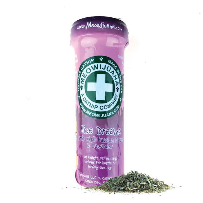 Meowijuana - Mice Dreams - Catnip, Passion Flower & Lavender - Large Bottle