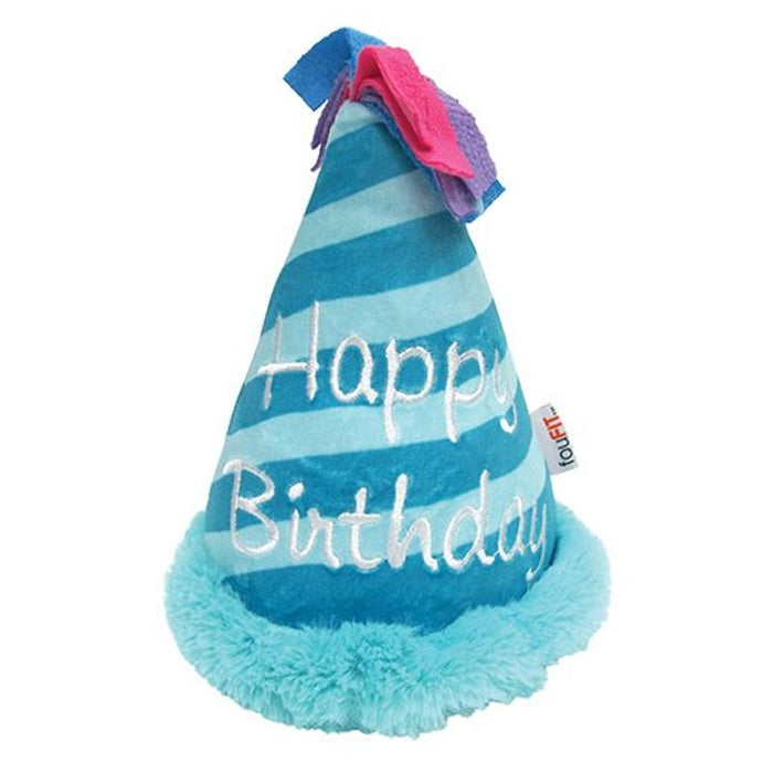 Birthday Hat Crinkle Plush Blue