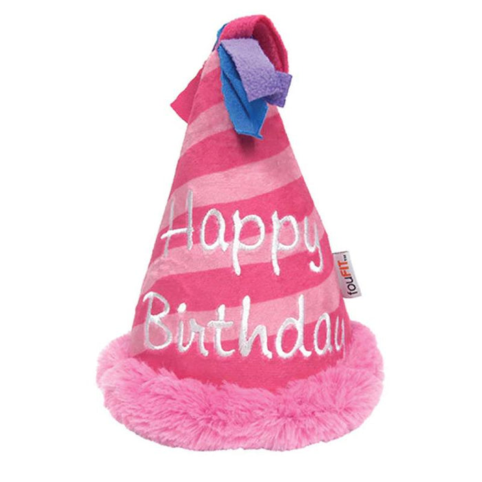 Birthday Hat Crinkle Plush Pink